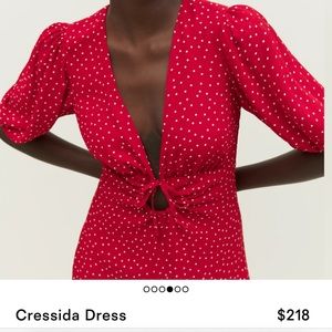 Reformation size 10 polka dots red dress
